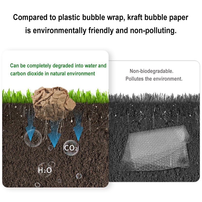 Kraft Bubble Wrap Filler Perforated 300M - dimensions