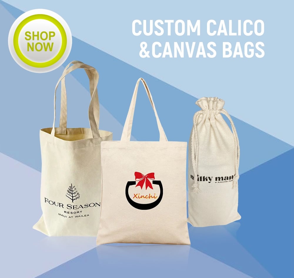 Bulk Order Custom calico & canvas bags Now!
