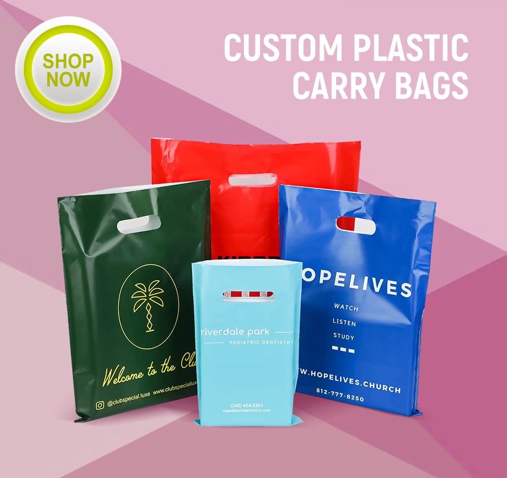 Bulk Order Custom plastic carry bags Now!