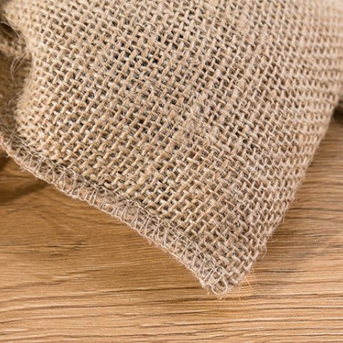 Hessian Drawstring Gift Bags with Lace Trim 100x150mm - 10/Pack - dimensions