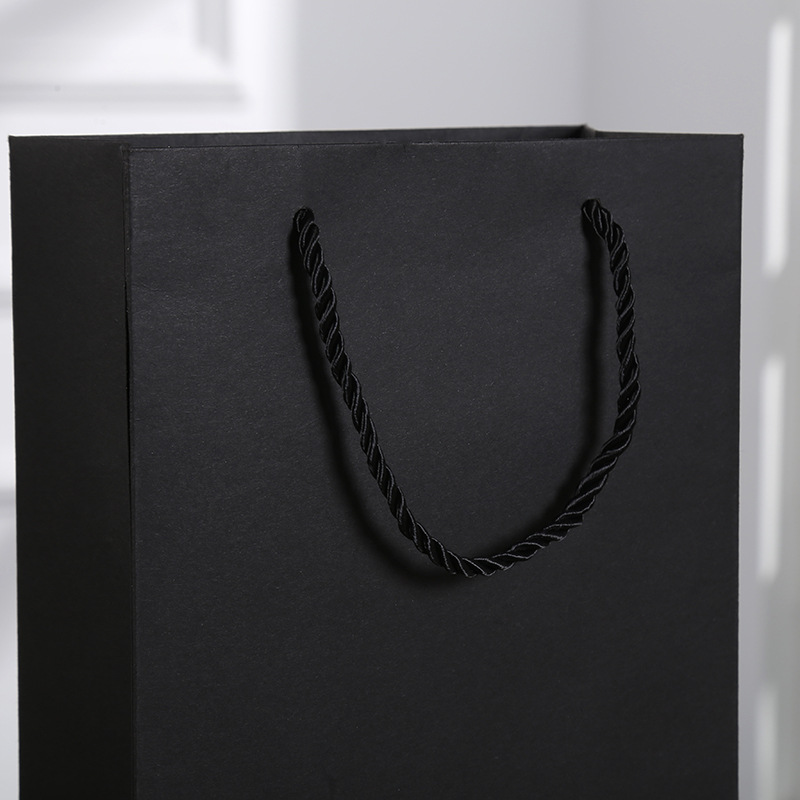 Paper Wine Bags Double Bottles 170x350mm Black - 100/Pack - dimensions