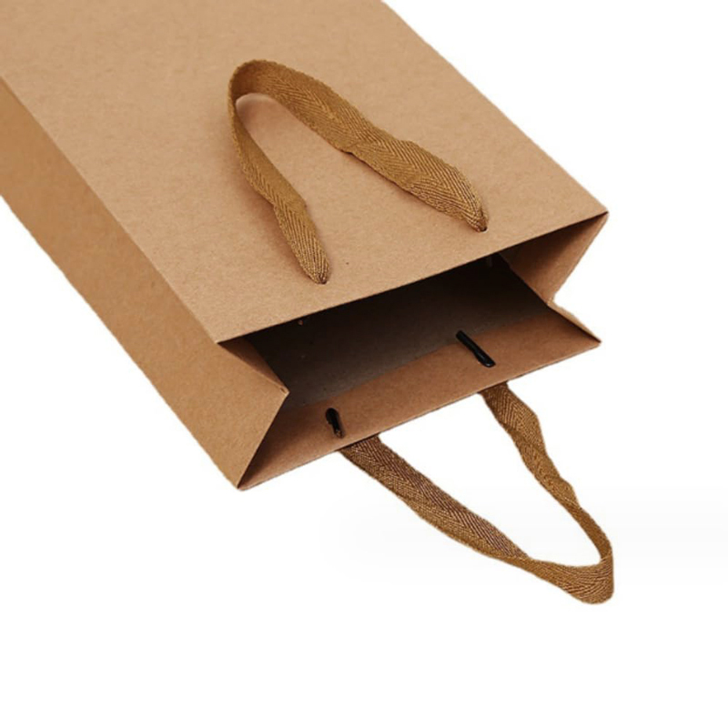 Paper Wine Bags Double Bottles 170x350mm Brown - 100/Pack - dimensions