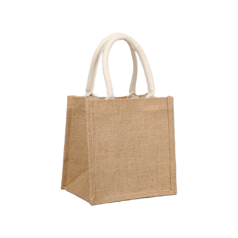 Small Jute Tote Shopping Bags 210x230x150mm - 6/Pack